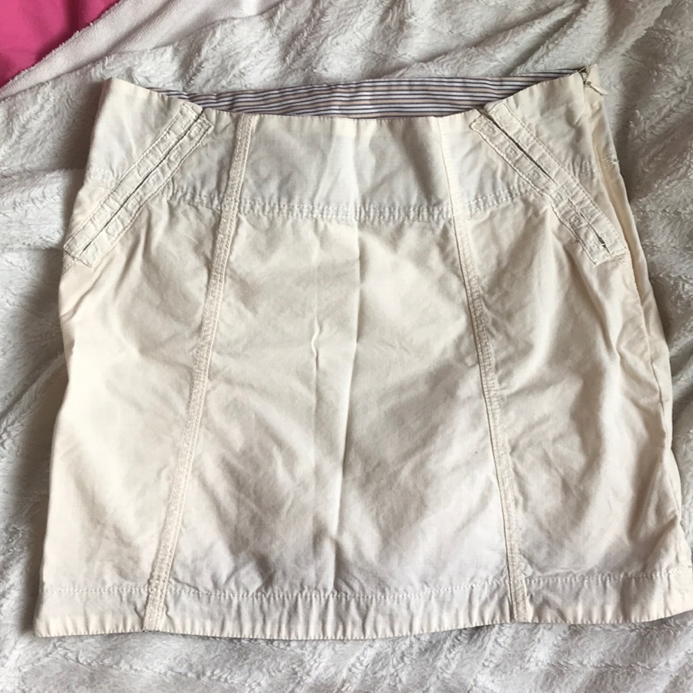 Free People retro white mini skirt
